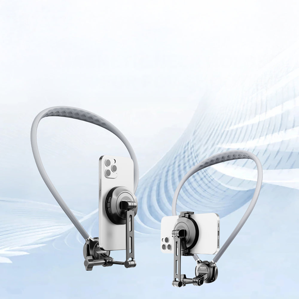 Jmary MG-03 2in1 Eller Serbest Magnetik Boyun Askılı Telefon Tutucu Siyah