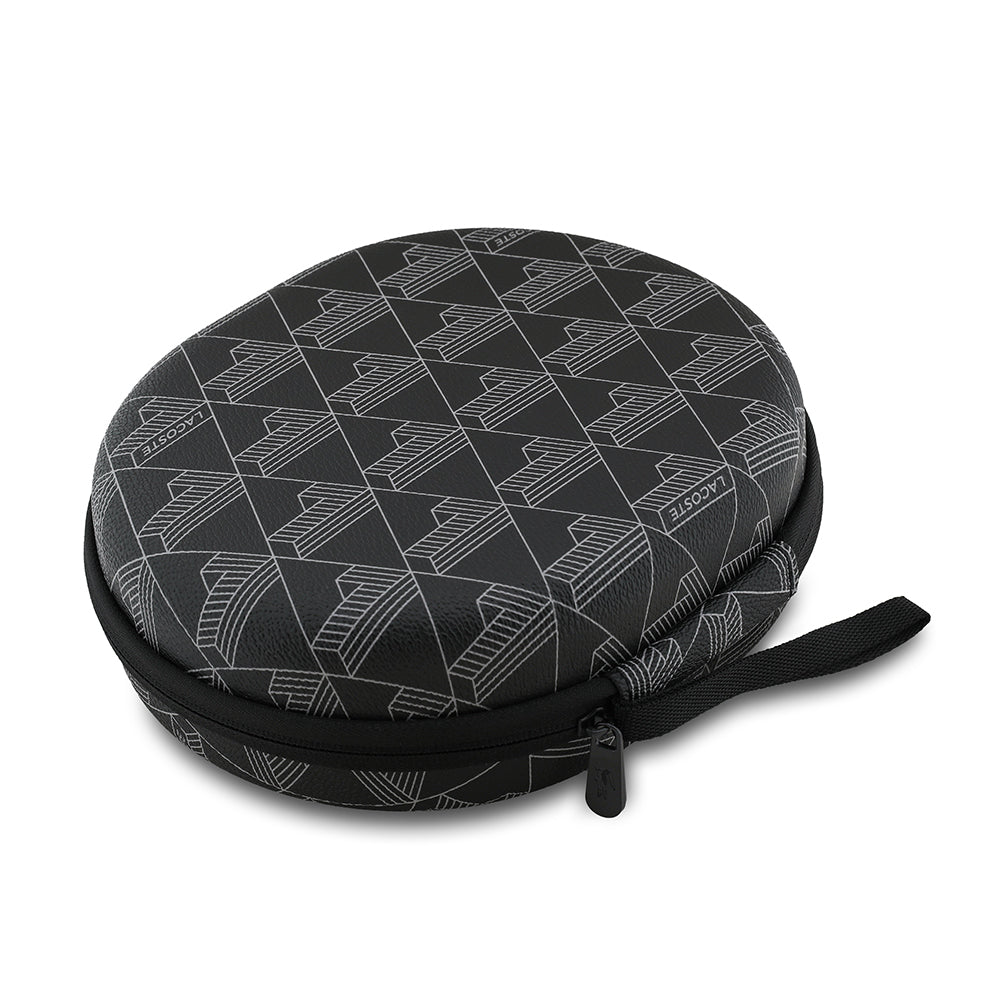 Lacoste Orjinal Lisanslı LH01 ANC Taşıma Çantalı Katlanabilir Kulak Üstü Bluetooth Kulaklık v5.4 Siyah-Beyaz