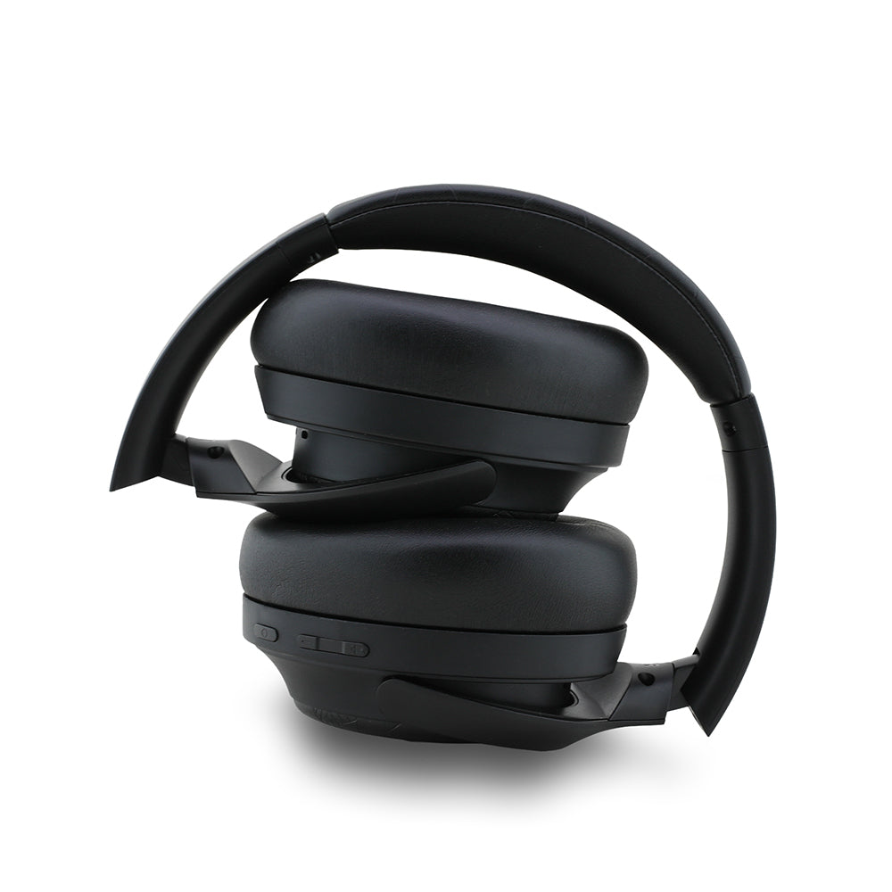 Lacoste Orjinal Lisanslı LH01 ANC Taşıma Çantalı Katlanabilir Kulak Üstü Bluetooth Kulaklık v5.4 Siyah-Yeşil