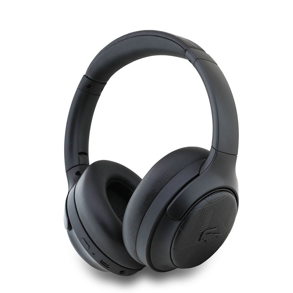 Lacoste Orjinal Lisanslı LH01 ANC Taşıma Çantalı Katlanabilir Kulak Üstü Bluetooth Kulaklık v5.4 Siyah