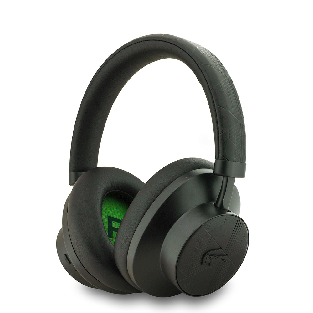 Lacoste Orjinal Lisanslı LH02 ANC Taşıma Çantalı Ayarlanabilir Kulak Üstü Bluetooth Kulaklık v5.4 Siyah