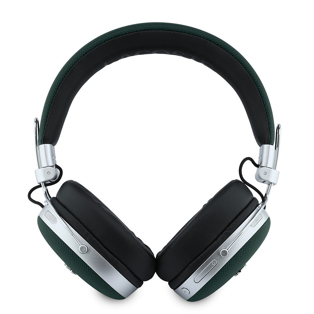 Lacoste Orjinal Lisanslı LH03 Taşıma Çantalı Ayarlanabilir Pike Kulak Üstü Bluetooth Kulaklık v5.4 Koyu Yeşil