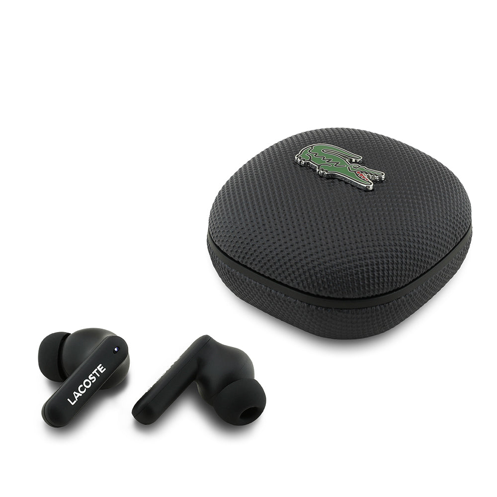Lacoste Orjinal Lisanslı Logolu ANC Özellikli TWS Kulak İçi Bluetooth Kulaklık Siyah