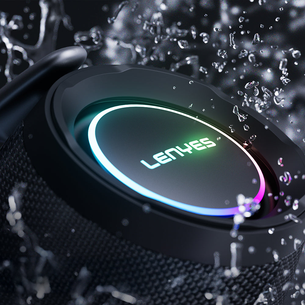 Lenyes Boost X Serisi RGB Işıklı Çift Mikrofonlu Taşınabilir Bluetooth Hoparlör v5.3 600W Siyah