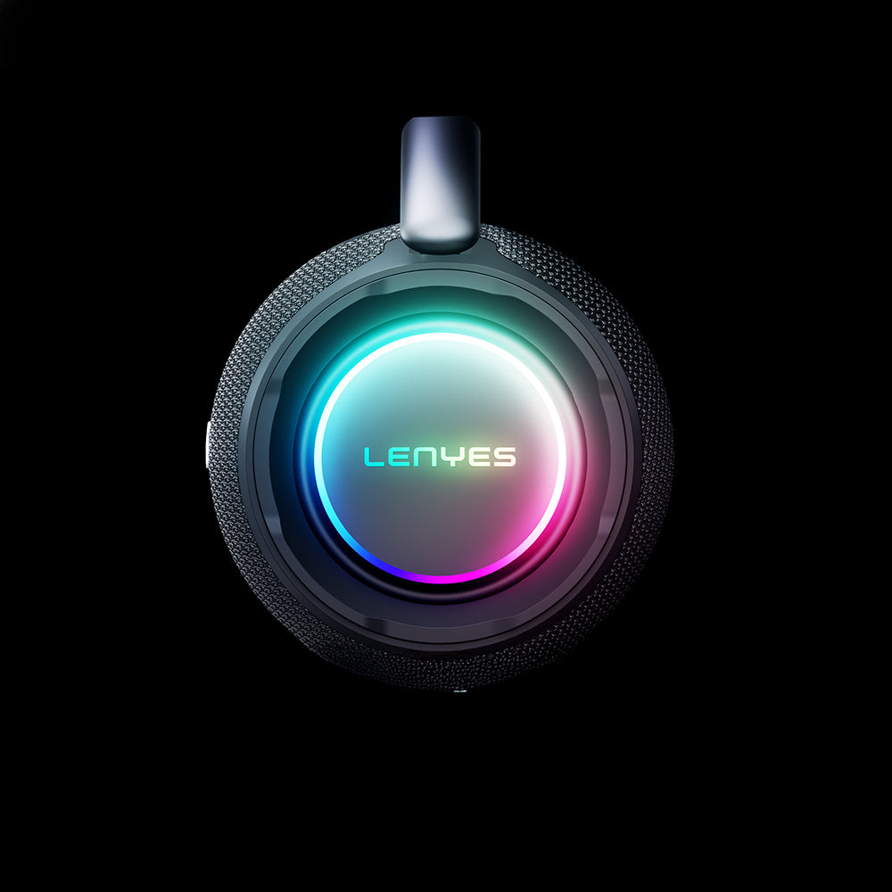 Lenyes Boost X Serisi RGB Işıklı Çift Mikrofonlu Taşınabilir Bluetooth Hoparlör v5.3 600W Siyah