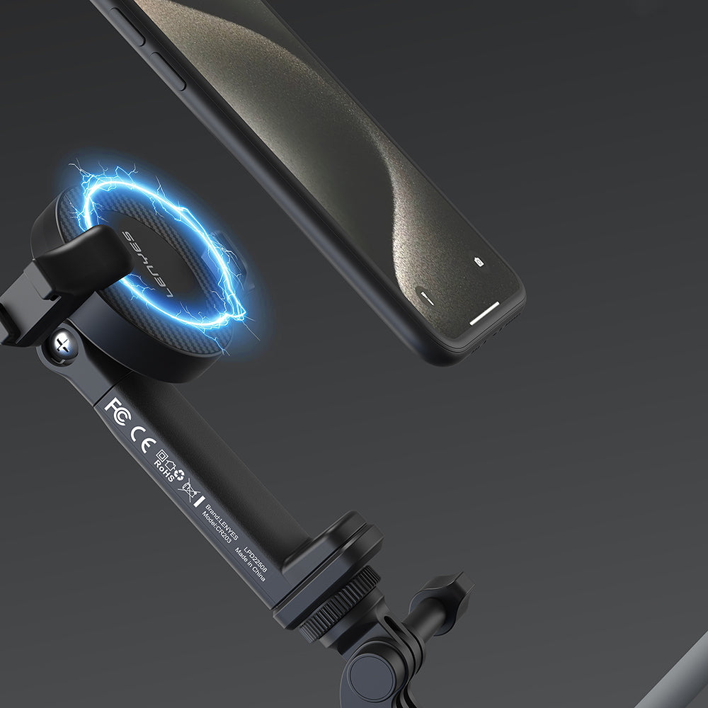 Lenyes CR203 2in1 Eller Serbest Magnetik Boyun Askılı Telefon Tutucu Siyah
