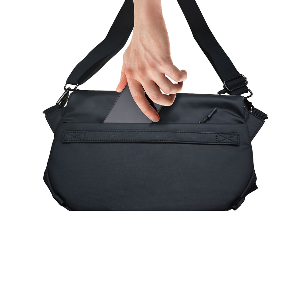 Lenyes LB562 Dreamer Crossbody Serisi Su Geçirmez Deri Tasarımlı Çapraz Vücut Çantası Siyah