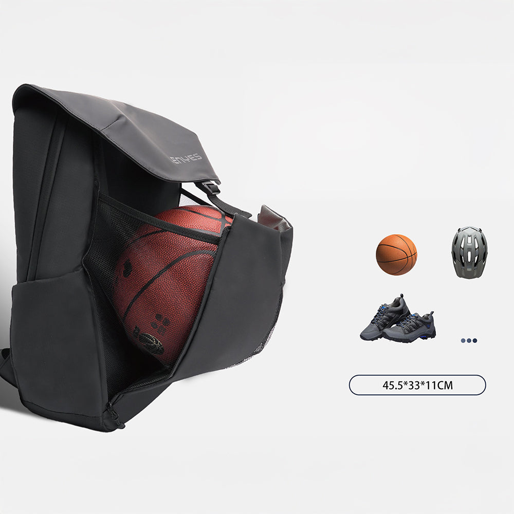 Lenyes LB565 Dreamer Backpack Serisi Su Geçirmez Deri Tasarımlı Omuz Askılı Sırt Çantası Siyah