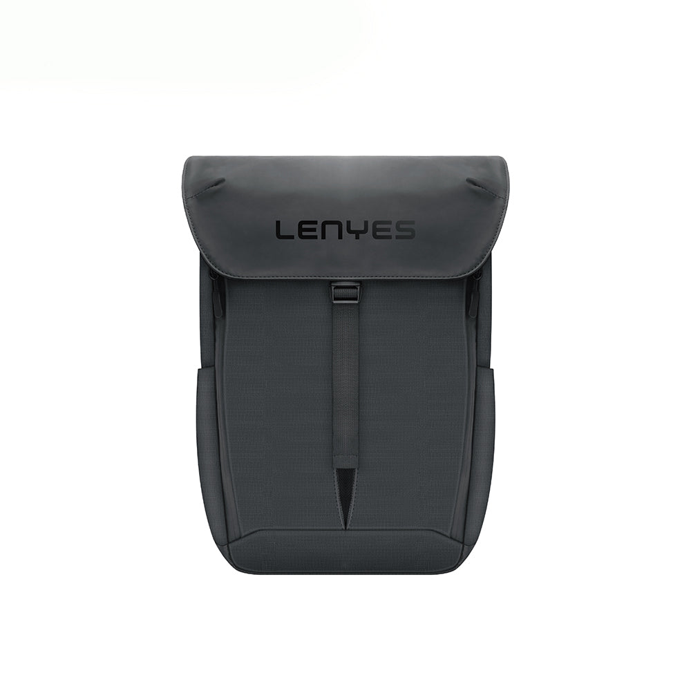 Lenyes LB565 Dreamer Backpack Serisi Su Geçirmez Deri Tasarımlı Omuz Askılı Sırt Çantası Siyah