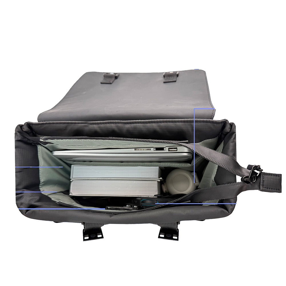 Lenyes LB567 Dreamer Backpack Plus Serisi Su Geçirmez Deri Tasarımlı Omuz Askılı Sırt Çantası Siyah