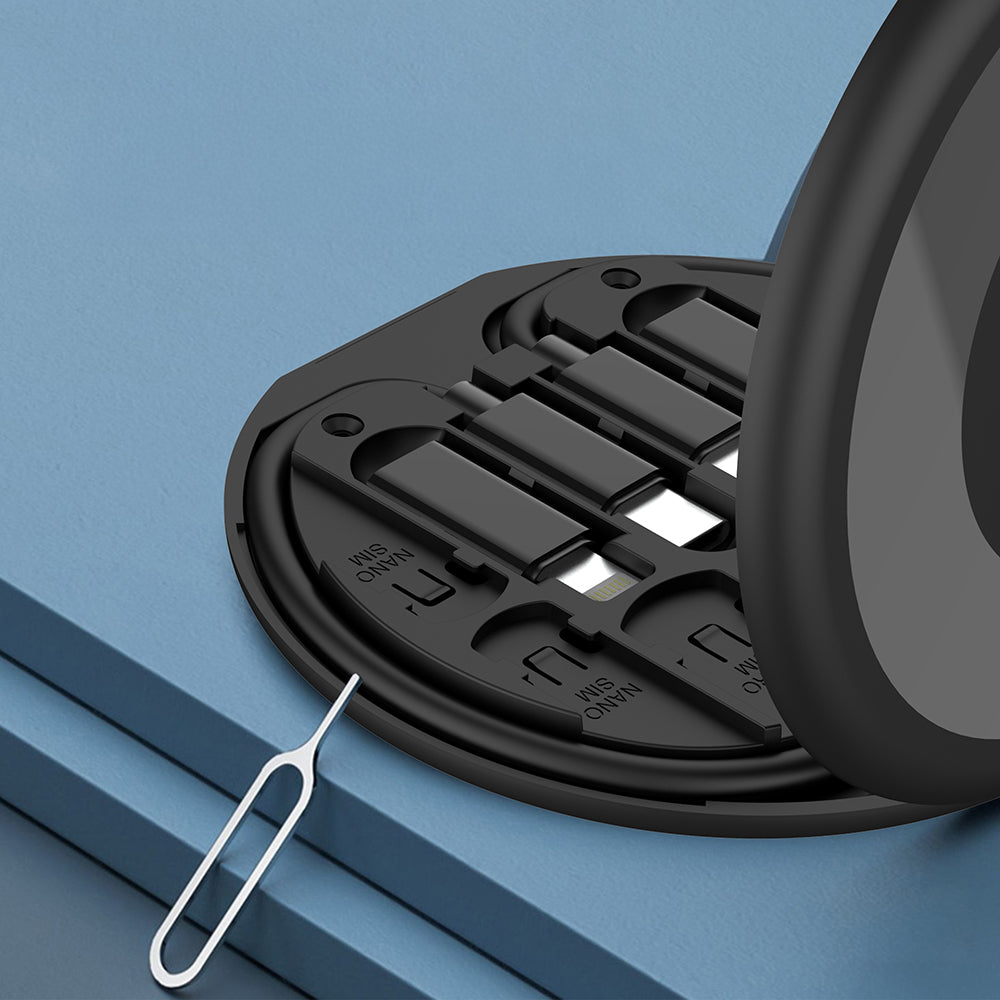 Lenyes LB601 6in1 Type-C to Type-C Kablolu 60W Çevirici Adaptör Seti Standlı Saklama Kutusu Siyah