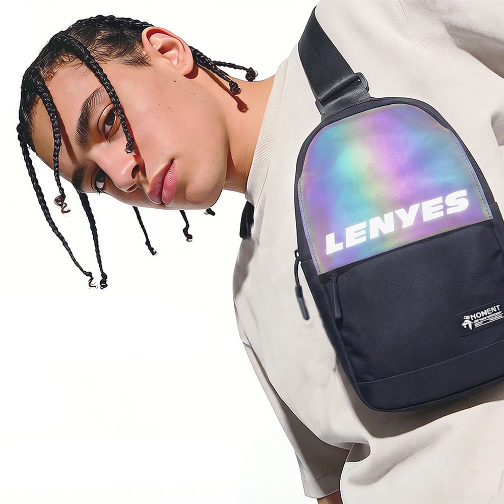 Lenyes LB712 Dazzling Serisi Çok Amaçlı Su Geçirmez Göğüs Çantası Siyah