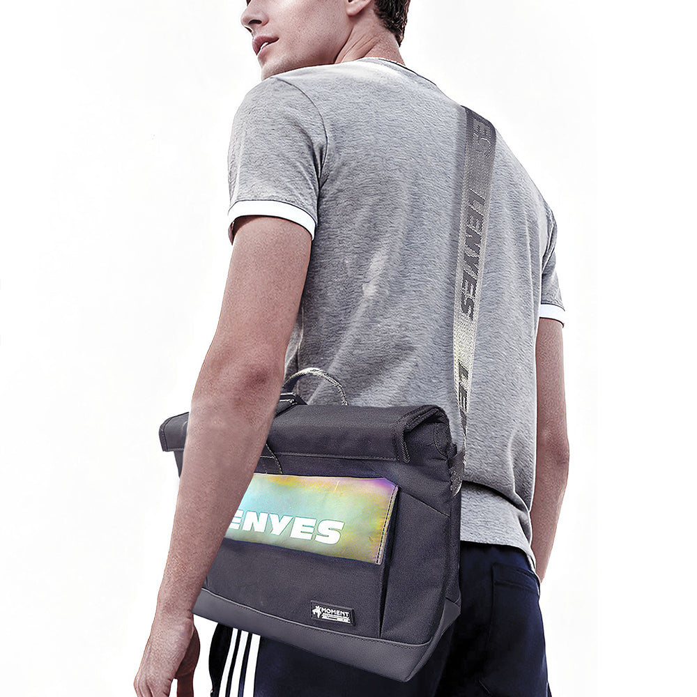 Lenyes LB718 Dazzling Serisi Çok Amaçlı Su Geçirmez Omuz Askılı Seyahat Çantası Siyah