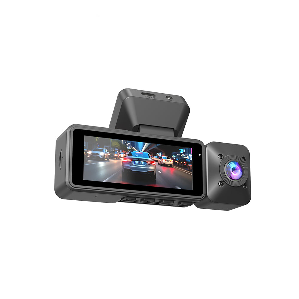 Lenyes LDR101 4K Ultra HD Wifi Destekli Akıllı Ön ve Arka Araç Kamerası Siyah
