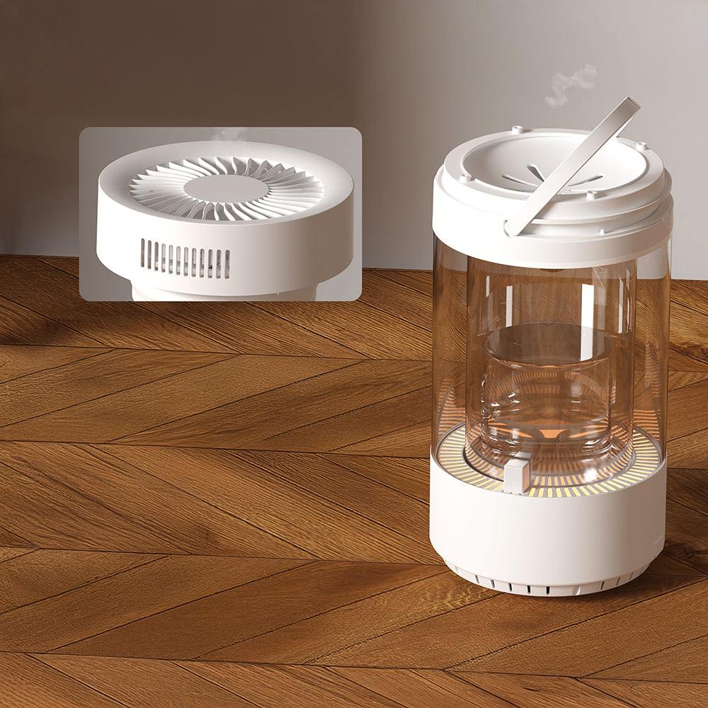 Lenyes LHU05 Zaman Ayarlı RGB Atmosfer Işıklı Aydınlatma Akıllı Isıtmalı Hava Nemlendirici Beyaz