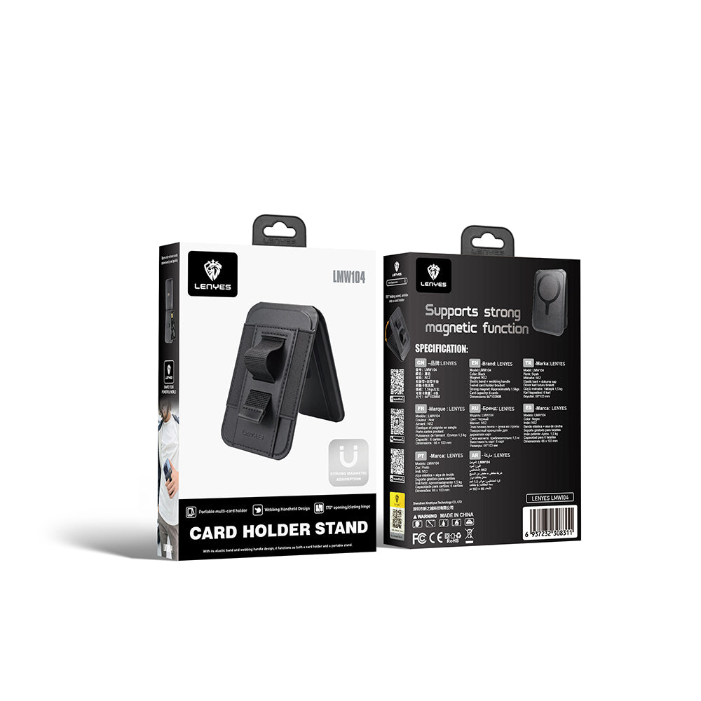 Lenyes LMW104 Magnetik Standlı Kartlık Siyah