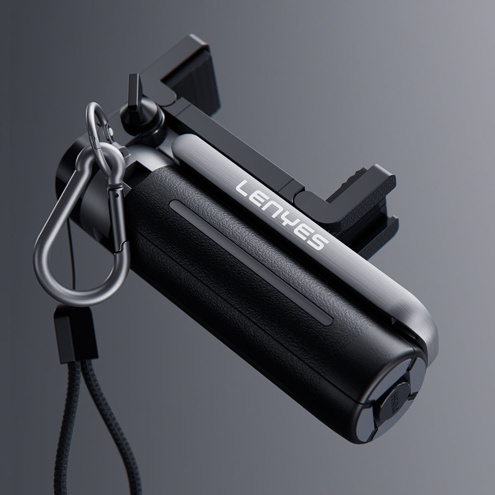 Lenyes LPH112 Dolgu Işıklı 360 Derece Dönebilen 3in1 Selfie Çubuğu ve Tripod Siyah