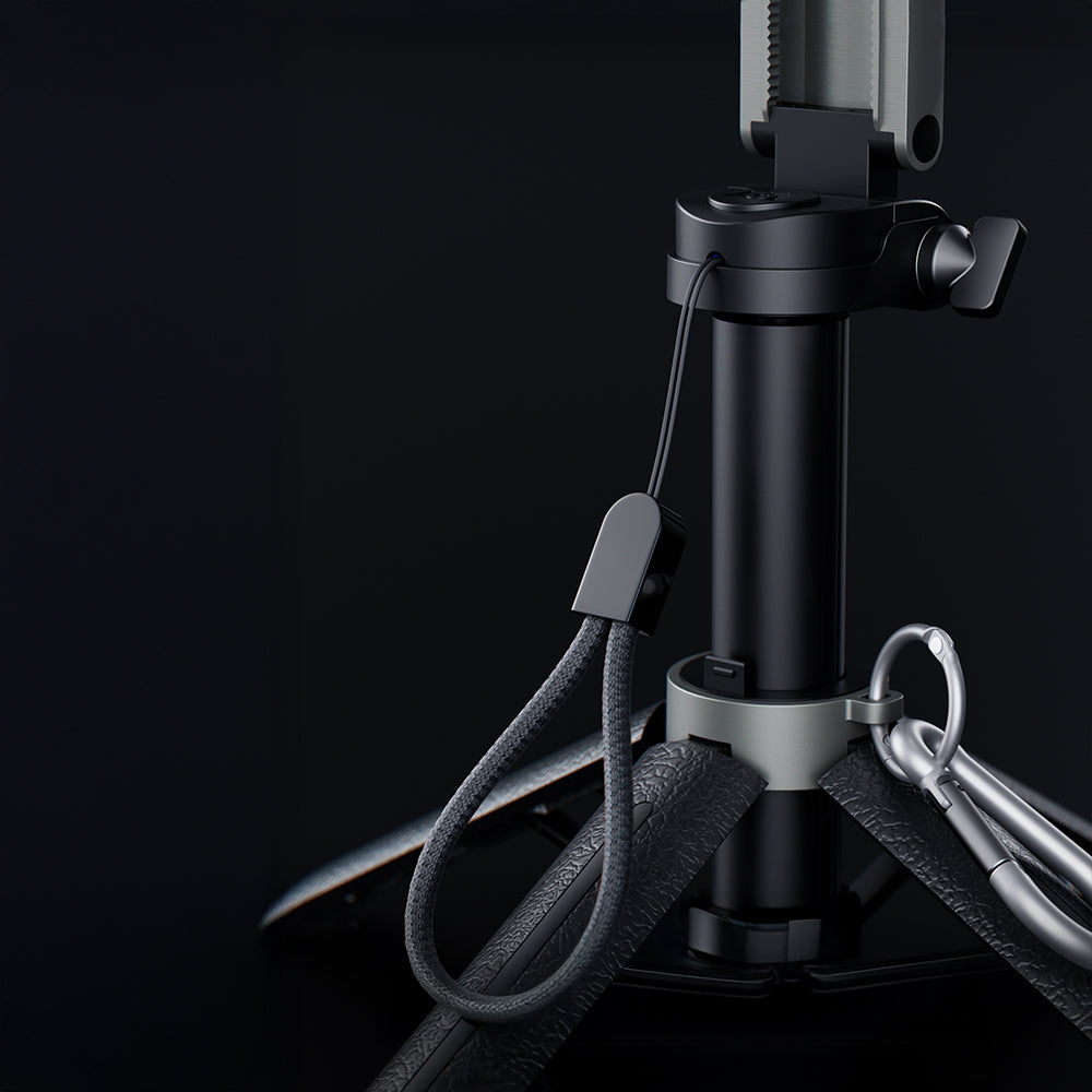 Lenyes LPH112 Dolgu Işıklı 360 Derece Dönebilen 3in1 Selfie Çubuğu ve Tripod Siyah