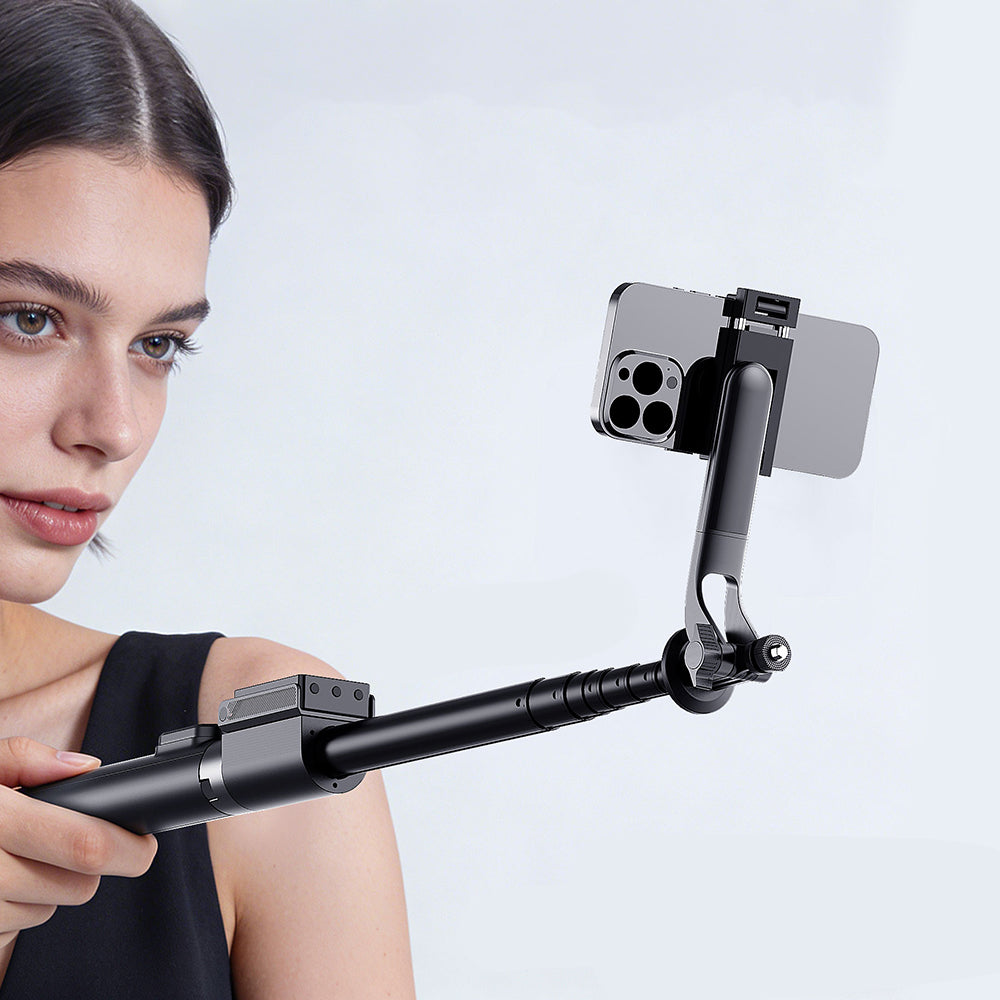 Lenyes LPH120 Uzaktan Kumandalı Çok Fonksiyonlu Sabitleyici Ekranlı Tripod ve Selfie Çubuğu Siyah
