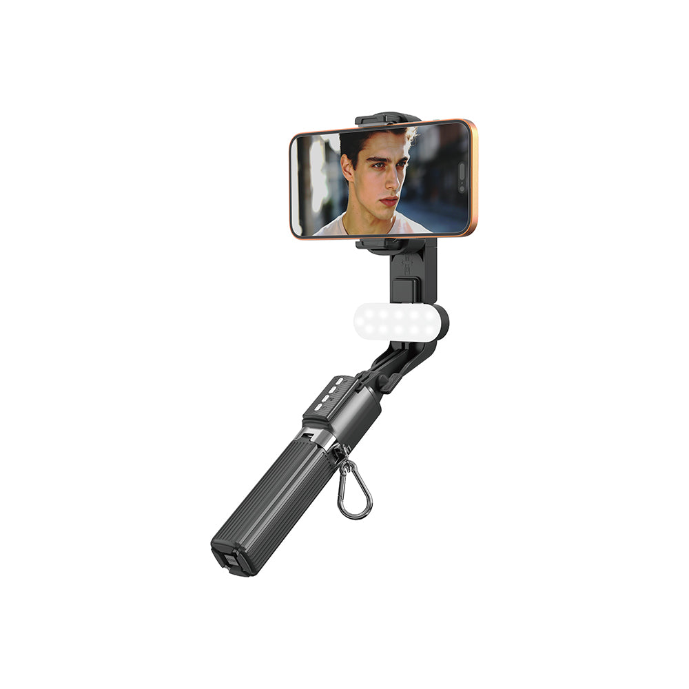 Lenyes LPH124 Dolgu Işıklı Teleskopik Tripod ve Mini Selfie Çubuğu Siyah