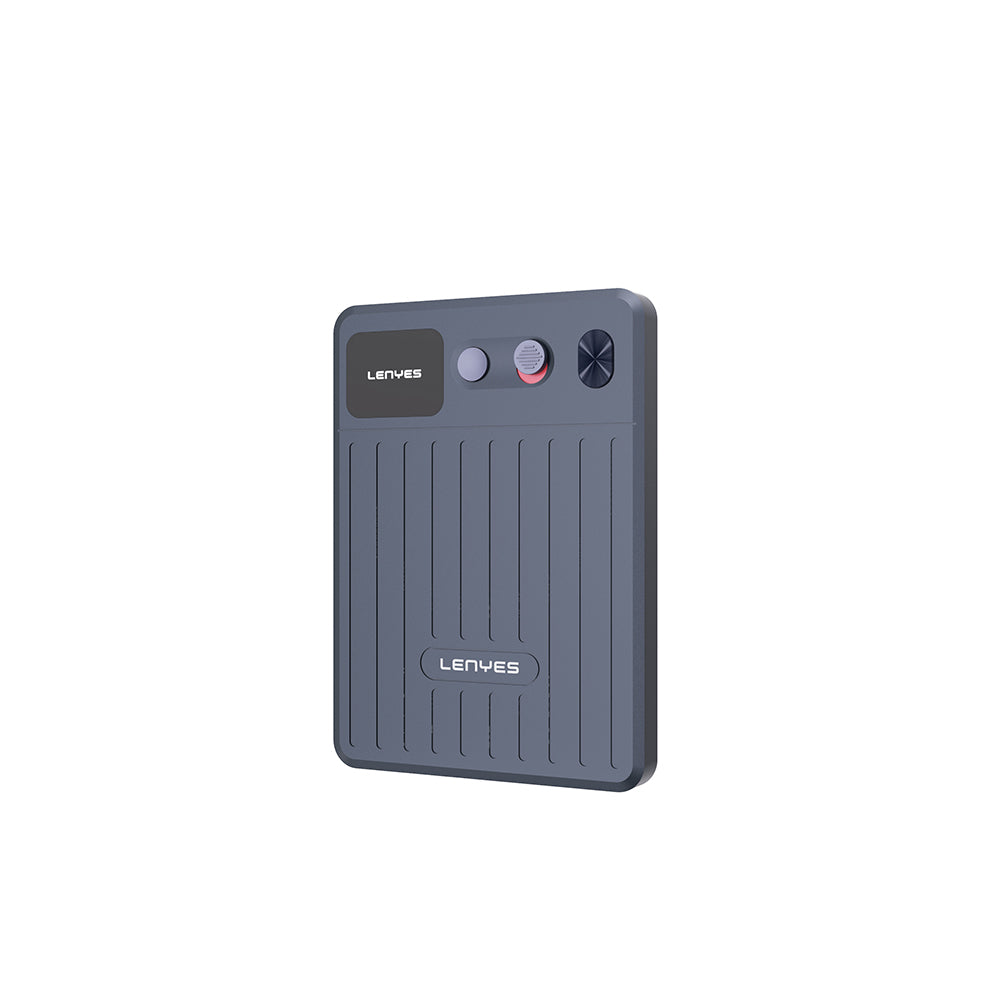 Lenyes LT01 Yapay Zeka Destekli Canlı Çeviri Özellikli Magnetik Ses Kayıt Cihazı Siyah