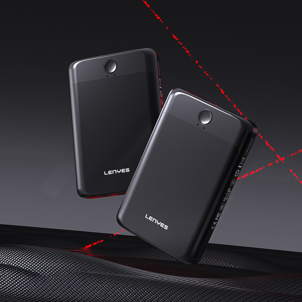 Lenyes PW1008D PD 20W LED Ekranlı Yapay Zeka Destekli Ultra İnce Wireless Powerbank 15W 10.000mAh Siyah