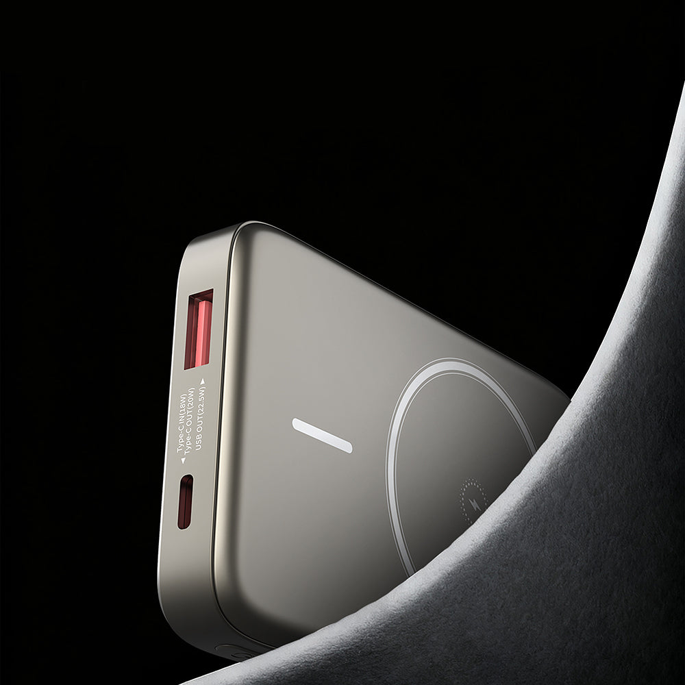 Lenyes PW1012D PD 20W Dijital LED Göstergeli 360 Derece Dönebilen Standlı Kablosuz Şarj Özellikli Wireless Powerbank 15W 10000mAh Gold