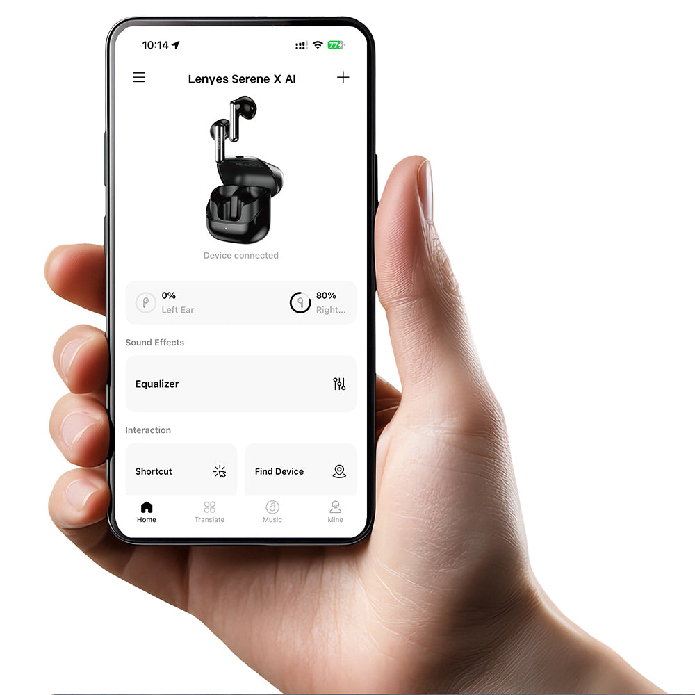 Lenyes Serene X AI Çeviri Özellikli ANC/ENC Teknolojili Kulak İçi Bluetooth Kulaklık v6.0 Siyah