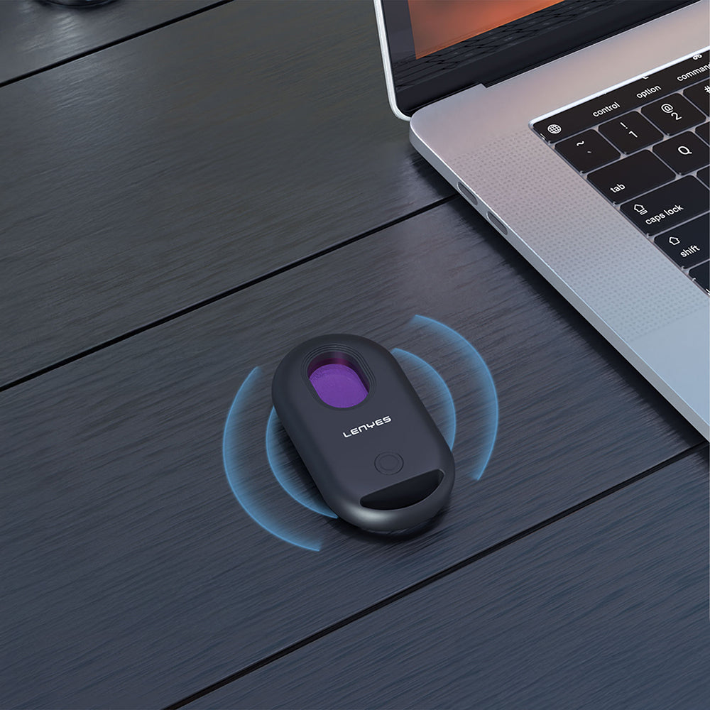 Lenyes TX20 Find My Destekli Anti-Loss Konum Takipli Gizli Kamera Dedektörü ve Alarm Cihazı Siyah
