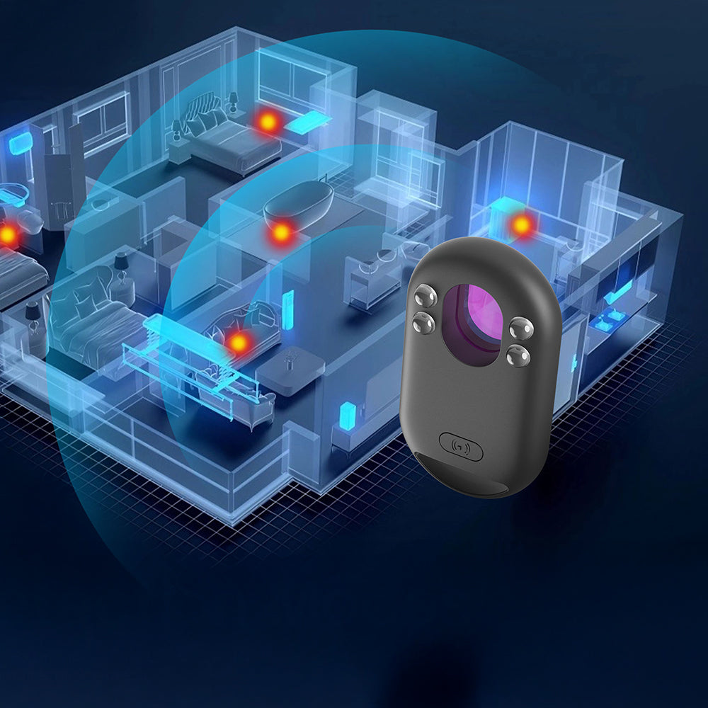Lenyes TX20 Find My Destekli Anti-Loss Konum Takipli Gizli Kamera Dedektörü ve Alarm Cihazı Siyah