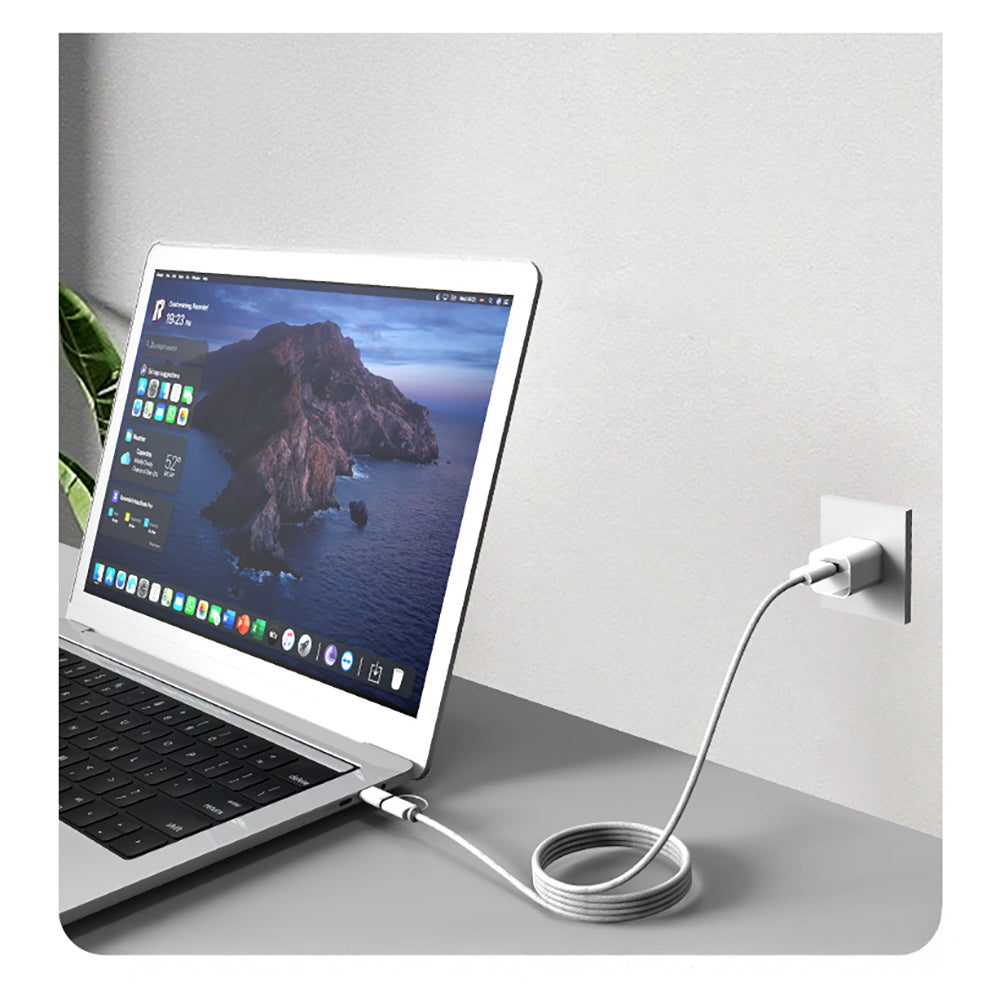 Micflip A22 2in1 PD Type-C to Type-C + Lightning MFI Sertifikalı Data ve Şarj Kablosu 240W 1M Beyaz