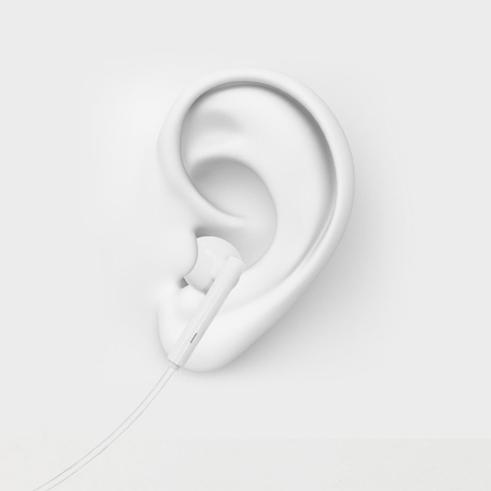 Micflip J01 3D Stereo Ses Destekli 3.5mm Kulakiçi Kulaklık Beyaz