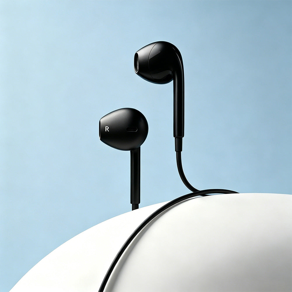 Micflip J01 3D Stereo Ses Destekli 3.5mm Kulakiçi Kulaklık Siyah