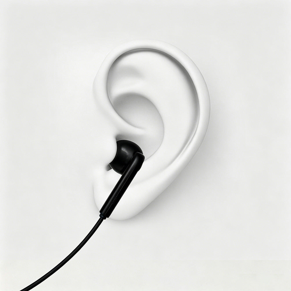 Micflip J01 3D Stereo Ses Destekli 3.5mm Kulakiçi Kulaklık Siyah