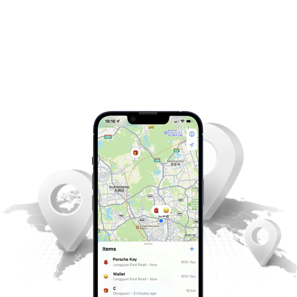 Micflip P07 Find My Destekli iOS Uyumlu FindEasy Smart Tag Akıllı Takip Cihazı Siyah
