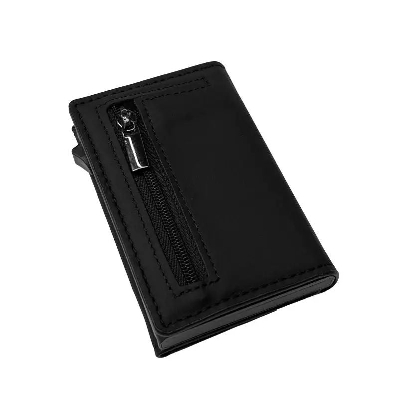 Micflip P15 Three Fold Akıllı Takip Özellikli Hakiki Deri Kartlık Siyah