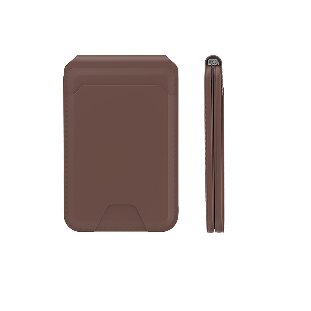 Micflip P17 iOS Cihazlara Özel Magnetik Standlı Kartlık Kahverengi