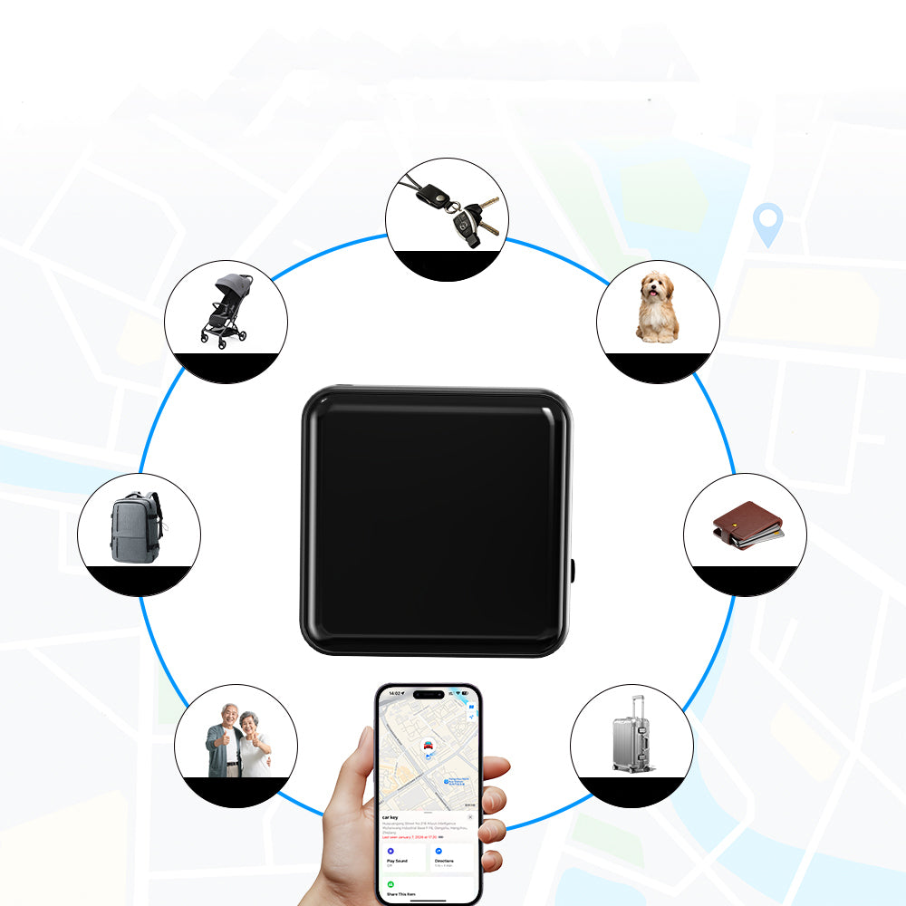 Micflip P25 Suya Dayanıklı iOS ve Android Cihazlar için Type-C Şarj Portlu Akıllı Takip Cihazı Siyah