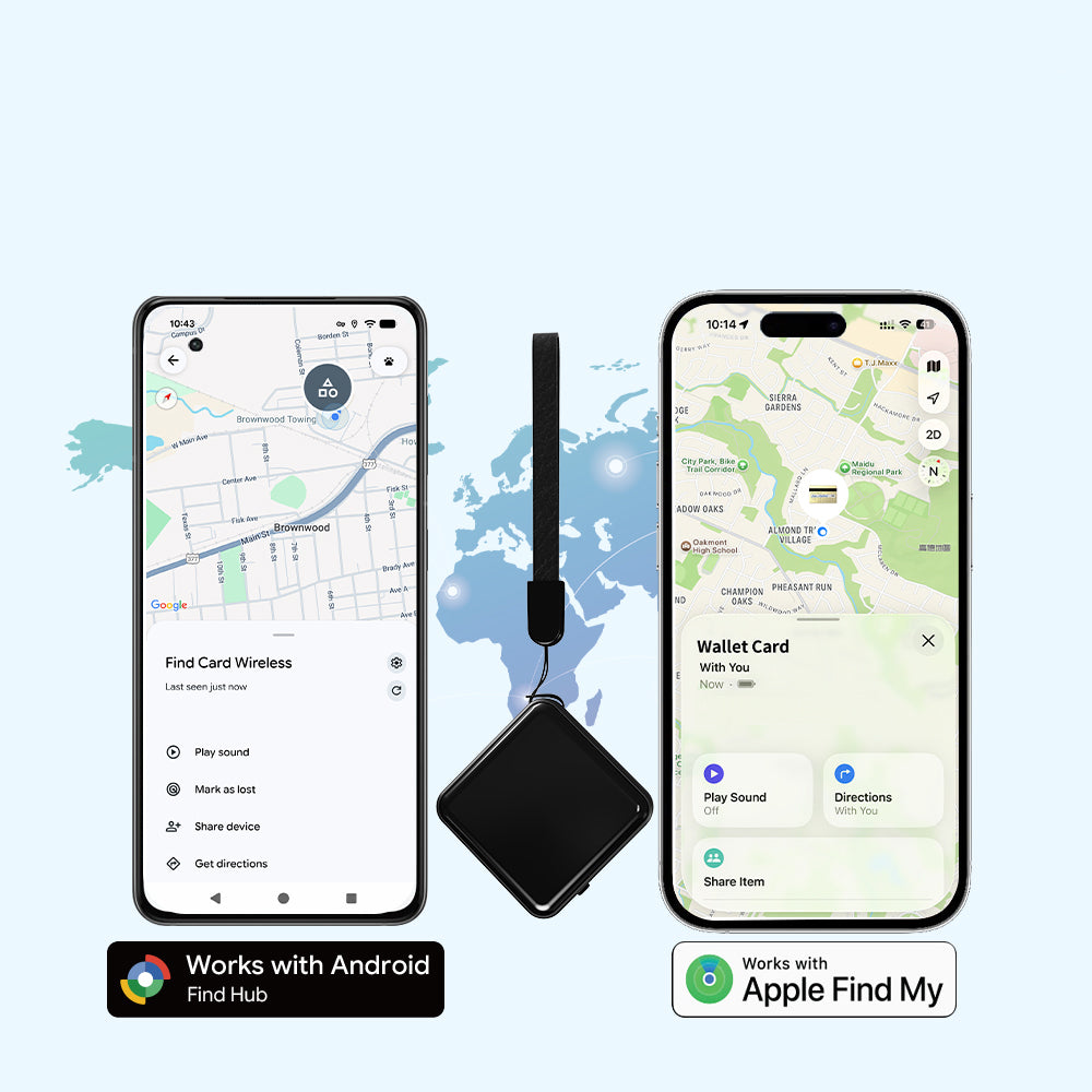 Micflip P25 Suya Dayanıklı iOS ve Android Cihazlar için Type-C Şarj Portlu Akıllı Takip Cihazı Siyah