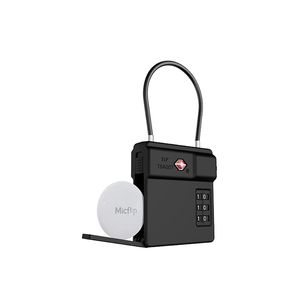 Micflip P25 TSA Kilit ve Find My Takip Özellikli Valiz Seyehat Kiliti Siyah