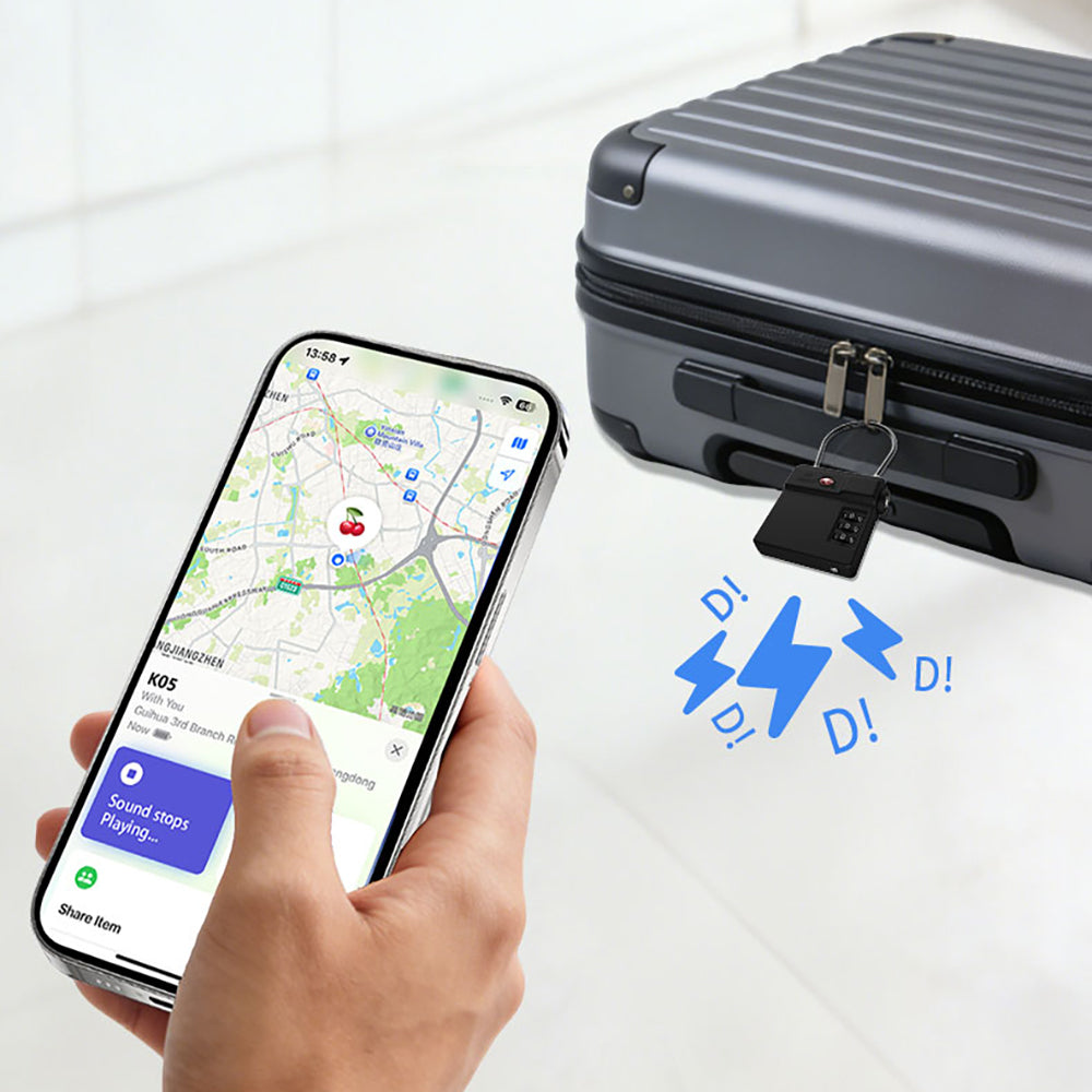 Micflip P25 TSA Kilit ve Find My Takip Özellikli Valiz Seyehat Kiliti Siyah