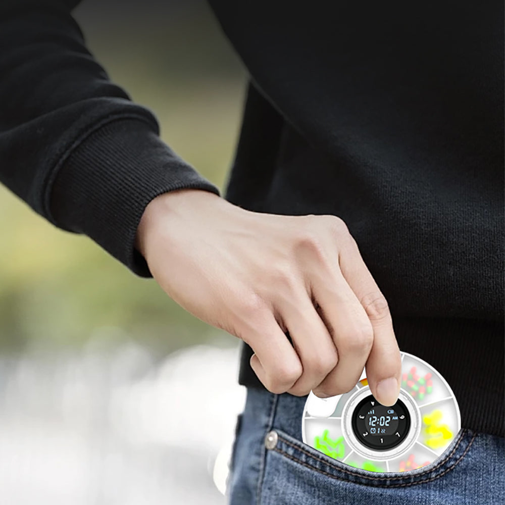 Micflip S03 Alarm ve Takip Özellikli Akıllı İlaç Kutusu Beyaz