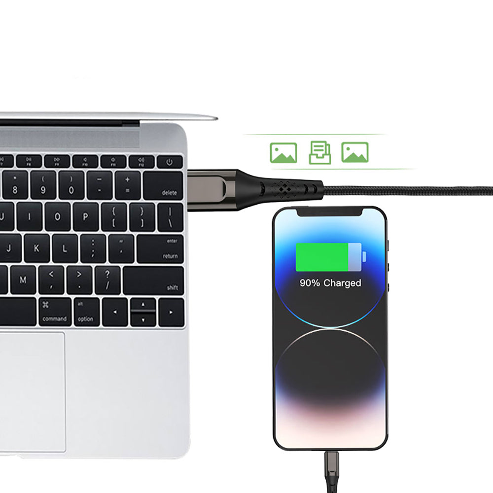 Micflip USB-A to Lightning Data ve Şarj Kablosu Siyah