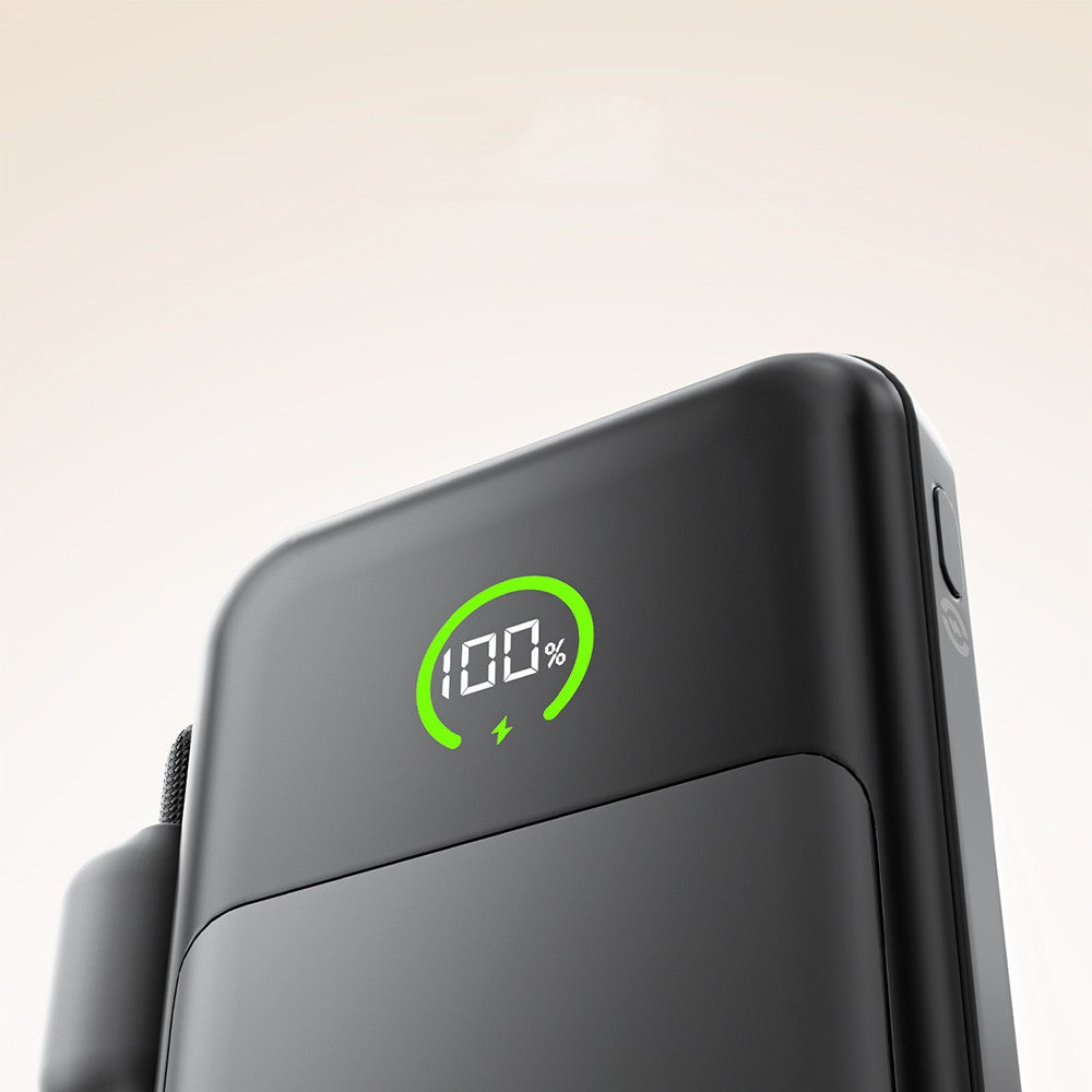 Movespeed MSP19 Dijital LED Göstergeli Type-C Kablolu Powerbank 22.5W 10.000mAh Siyah