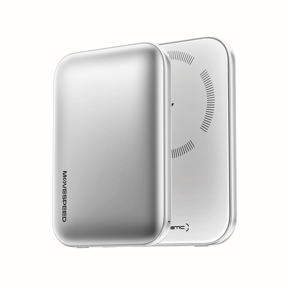 Movespeed MSPD10 PSSD Powerbank Özellikli Manyetik 5000mAh 2in1 SSD 4K ProRes Destekli 2TB USB3.2 Taşınabilir Harici Disk Gümüş