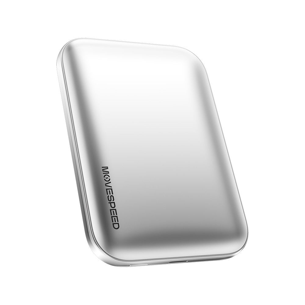 Movespeed MSPD10 PSSD Powerbank Özellikli Manyetik 5000mAh 2in1 SSD 4K ProRes Destekli 4TB USB3.2 Taşınabilir Harici Disk Gümüş