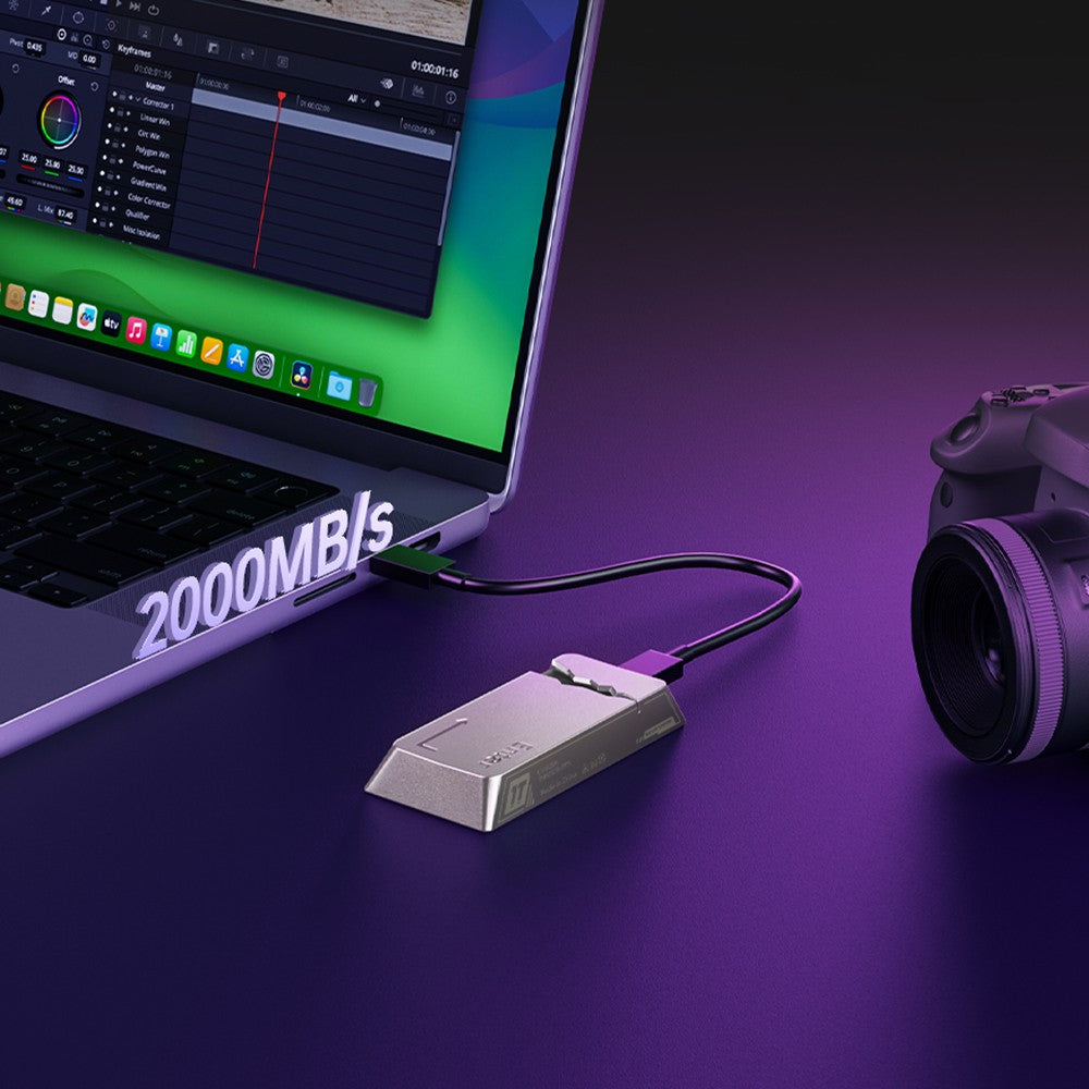 Movespeed YSPSCK20 PSSD Manyetik iPhone SSD M-safe Bağlantılı 4K ProRes Destekli Taşınabilir Harici Disk 1TB 2000MB/s Gümüş