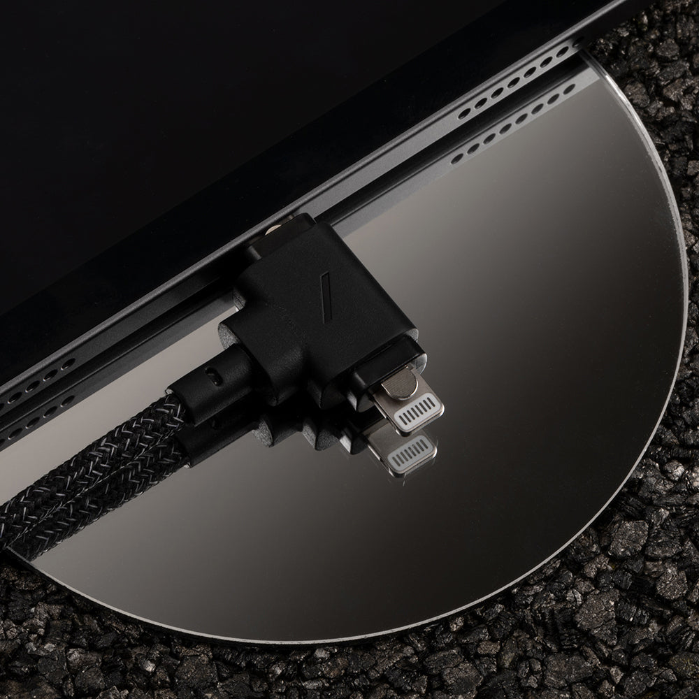 Native Union Belt Serisi Duo Type-C to Type-C - Lightning Şarj Kablosu 60W 1.5M Kahverengi