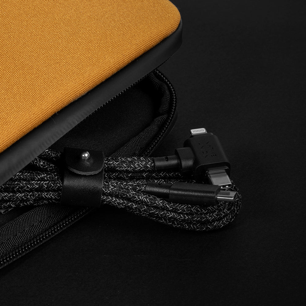 Native Union Belt Serisi Duo Type-C to Type-C - Lightning Şarj Kablosu 60W 1.5M Siyah