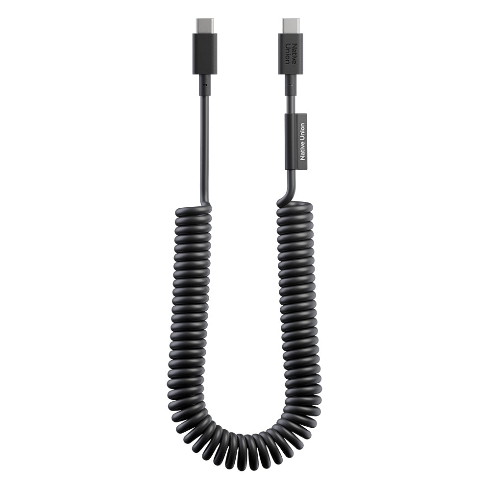 Native Union POP Serisi Type-C to Type-C Spiralli Şarj Kablosu 60W 2.4M Pembe